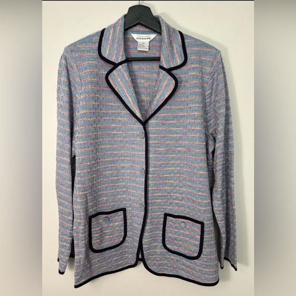 NWT Misook Women’s 3pc Light Blue/Pink Two Tank Top Blazer Set Size XL Sku#133 - Picture 8 of 15